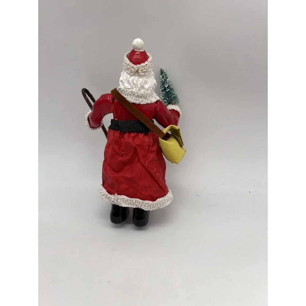 Clothtique Santa Christmas Tree Staff Satchel 6.5